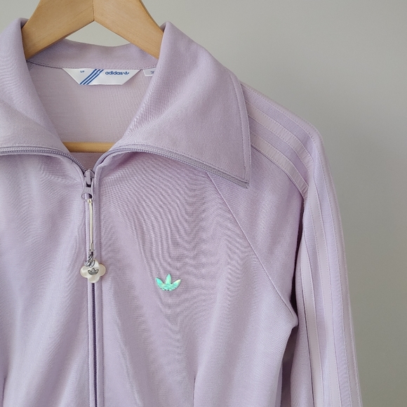 Adidas Ruffle Lilac Track Jacket Full Zip Size Small - Picture 2 of 12